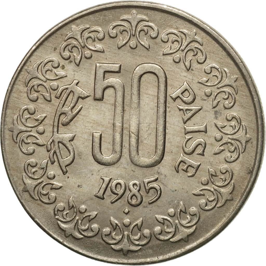 Münze, INDIA-REPUBLIC, 50 Paise, 1985, VZ, Copper-nickel, KM:65