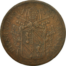 Coin, ITALIAN STATES, PAPAL STATES, Pius IX, 5 Baiocchi, 1853, Rome, F(12-15)