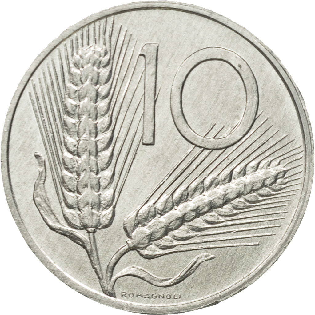 Coin, Italy, 10 Lire, 1989, Rome, AU(50-53), Aluminum, KM:93