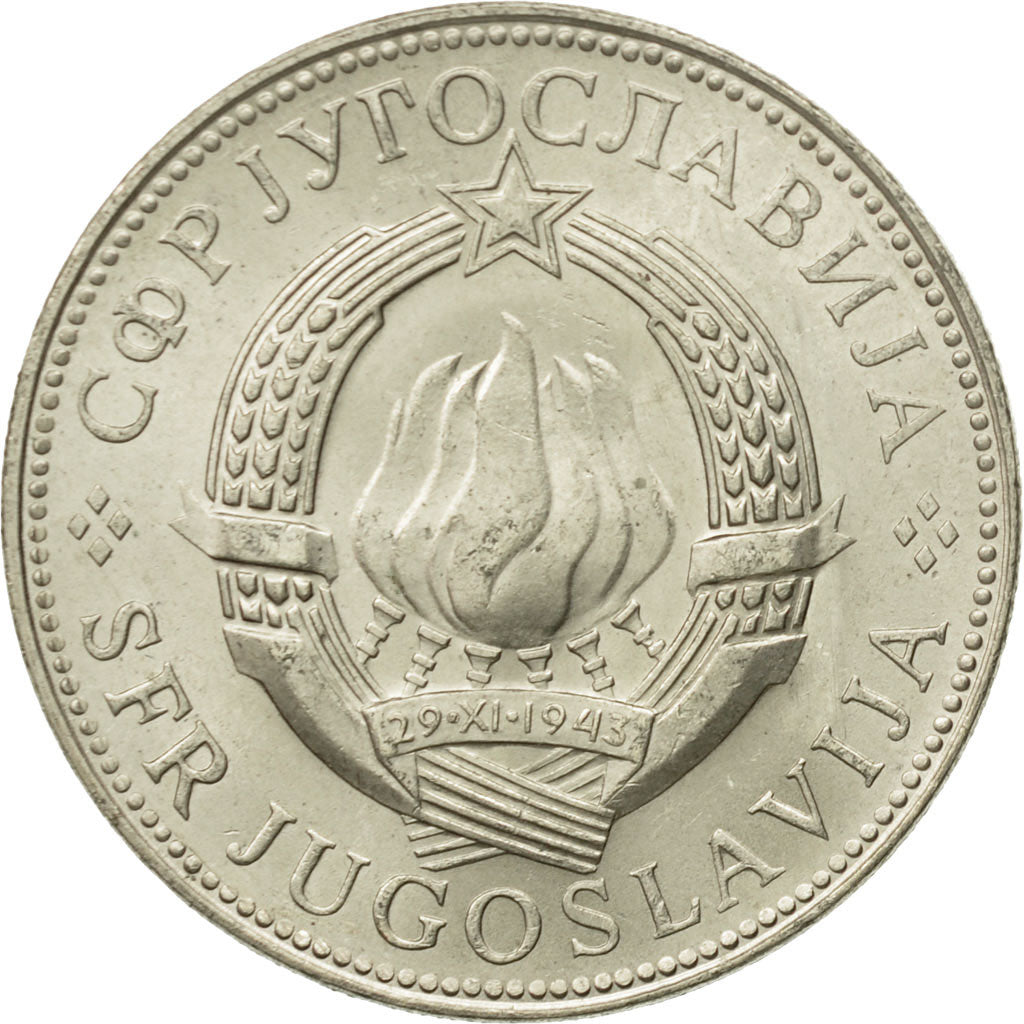 Münze, Jugoslawien, 10 Dinara, 1976, VZ, Copper-nickel, KM:62