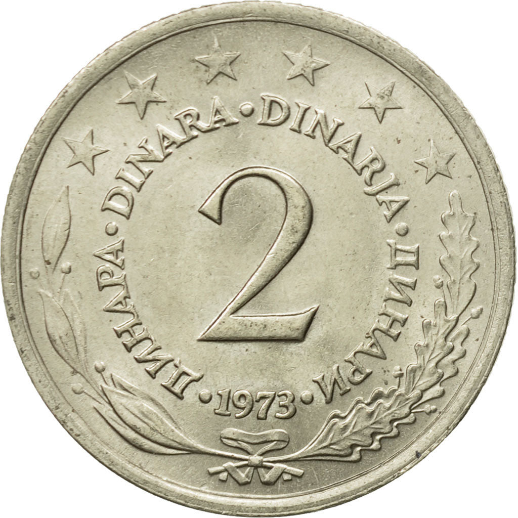 Moneta, Iugoslavia, 2 Dinara, 1973, SPL, Rame-nichel-zinco, KM:57