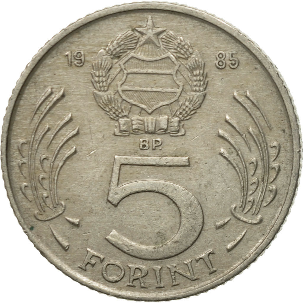 Coin, Hungary, 5 Forint, 1985, Budapest, EF(40-45), Copper-nickel, KM:635