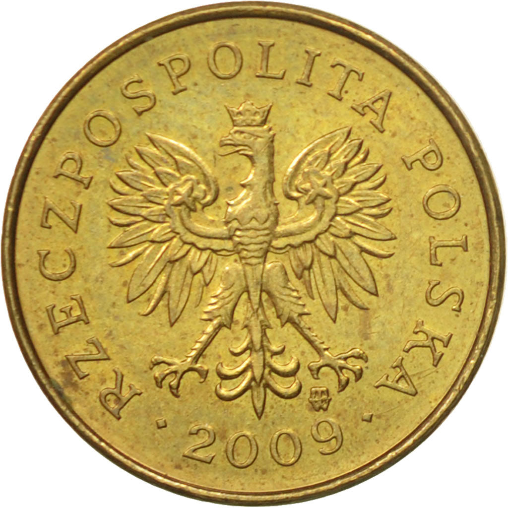 Münze, Polen, 2 Grosze, 2009, Warsaw, VZ, Messing, KM:277