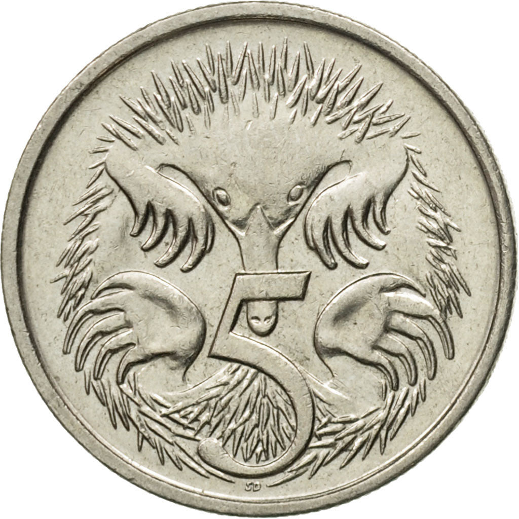 Coin, Australia, Elizabeth II, 5 Cents, 1995, AU(50-53), Copper-nickel, KM:80