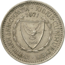 Moneda, Chipre, 25 Mils, 1971, MBC, Cobre - níquel, KM:40
