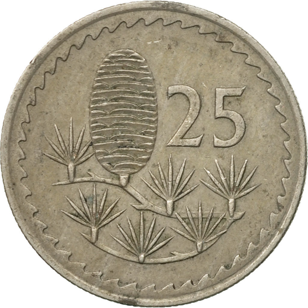 Coin, Cyprus, 25 Mils, 1971, EF(40-45), Copper-nickel, KM:40