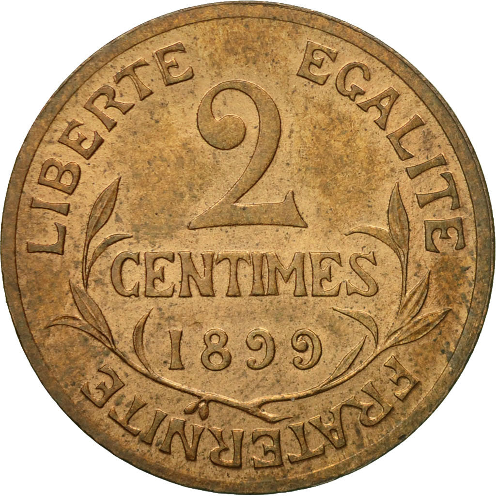 Coin, France, Dupuis, 2 Centimes, 1899, Paris, EF(40-45), Bronze, KM:841, Le