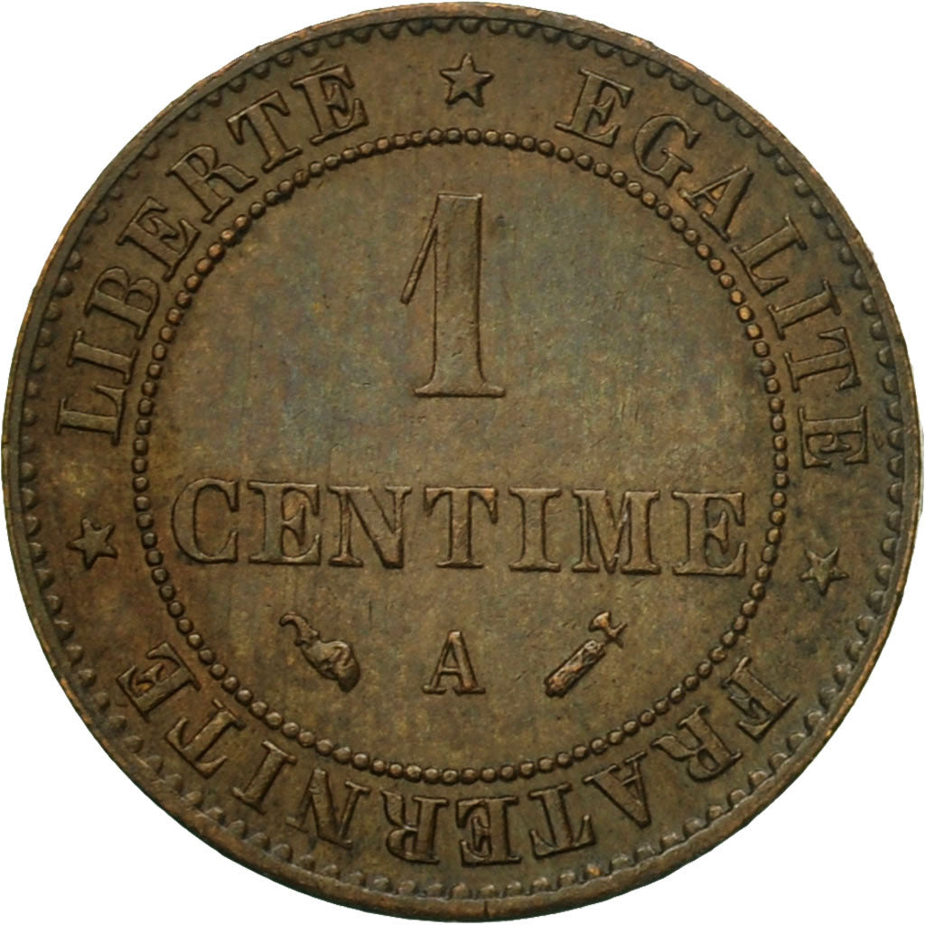 Moneda, Francia, Cérès, Centime, 1896, Paris, MBC+, Bronce, KM:826.1, Le