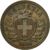 Münze, Schweiz, 2 Rappen, 1850, Bern, SS+, Bronze, KM:4.1