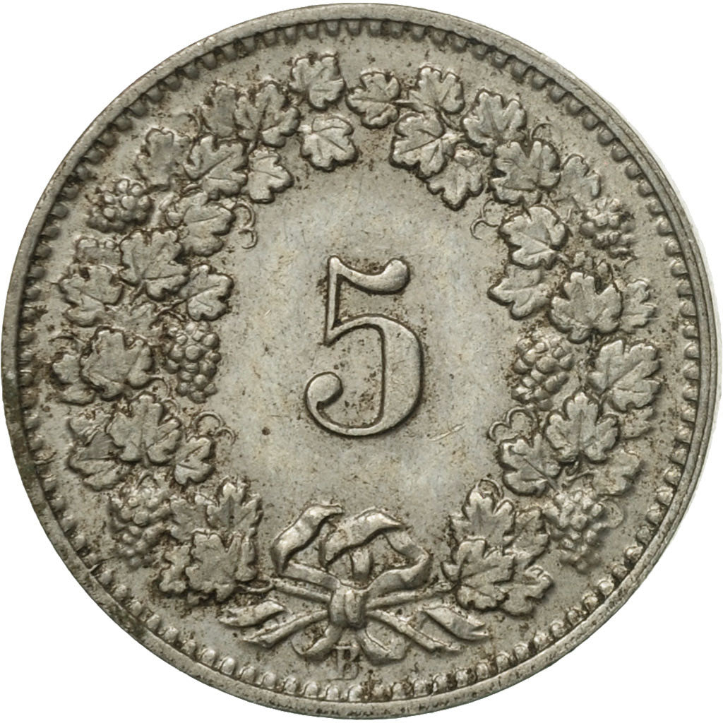 Moneta, Szwajcaria, 5 Rappen, 1901, Bern, EF(40-45), Miedź-Nikiel, KM:26
