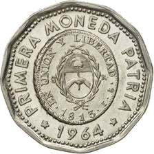Moneda, Argentina, 25 Pesos, 1964, EBC, Níquel recubierto de acero, KM:61