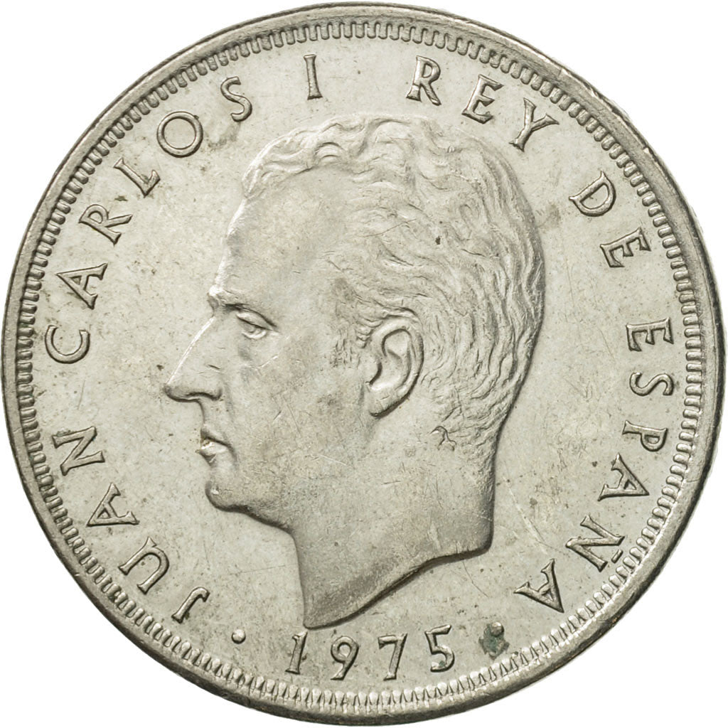 Moneta, Hiszpania, Juan Carlos I, 25 Pesetas, 1977, AU(50-53), Miedź-Nikiel