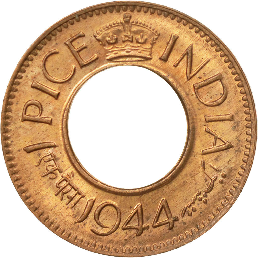 Coin, INDIA-BRITISH, George VI, Pice, 1944, Pretoria, MS(65-70), Bronze, KM:533