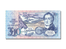 Guernsey, 10 Pounds, KM #54a, UNC(65-70), E