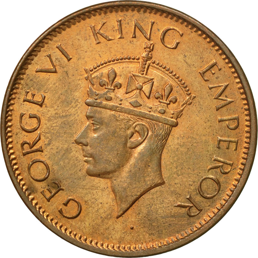 Coin, INDIA-BRITISH, George VI, 1/4 Anna, 1940, Bombay, MS(63), Bronze, KM:530
