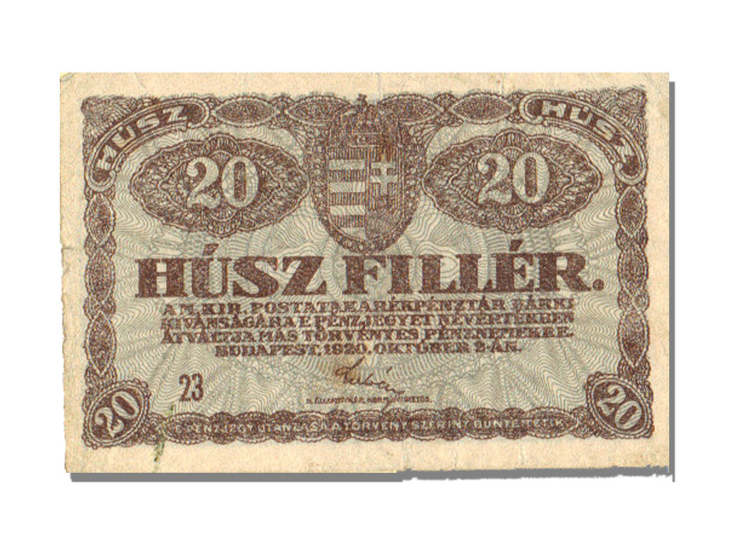 Hungary, 20 Fillér, 1920, EF(40-45)