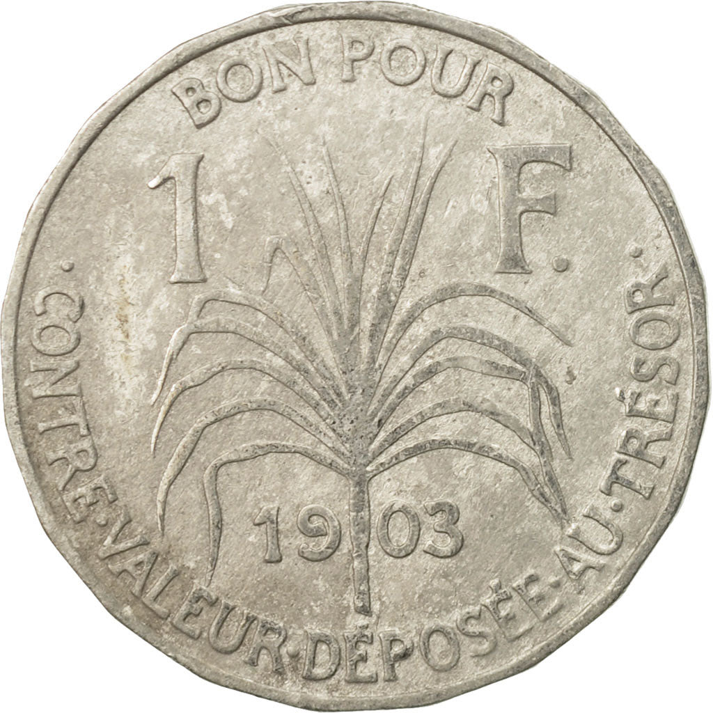 Moneta, Guadalupe, Franc, 1903, Paris, MB+, Rame-nichel, KM:46