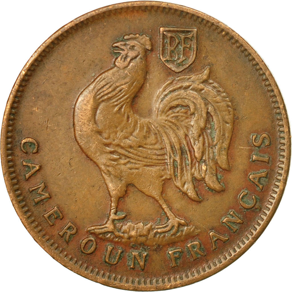 Moneta, Camerun, Franc, 1943, Pretoria, SPL-, Bronzo, KM:5, Lecompte:16
