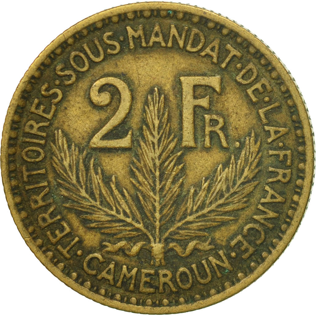 Coin, Cameroon, 2 Francs, 1924, Paris, EF(40-45), Aluminum-Bronze, KM:3