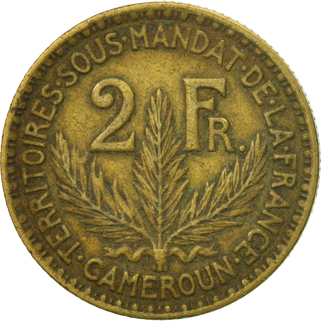 Coin, Cameroon, 2 Francs, 1924, Paris, EF(40-45), Aluminum-Bronze, KM:3