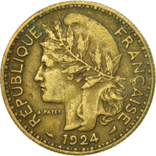 Coin, Cameroon, 2 Francs, 1924, Paris, VF(30-35), Aluminum-Bronze, KM:3
