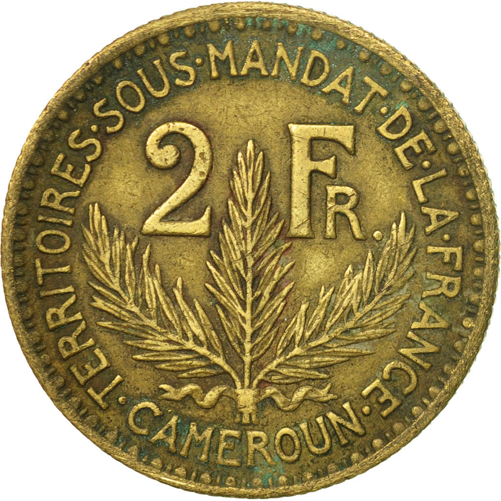 Coin, Cameroon, 2 Francs, 1924, Paris, VF(30-35), Aluminum-Bronze, KM:3