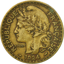 Coin, Cameroon, 2 Francs, 1924, Paris, VF(30-35), Aluminum-Bronze, KM:3