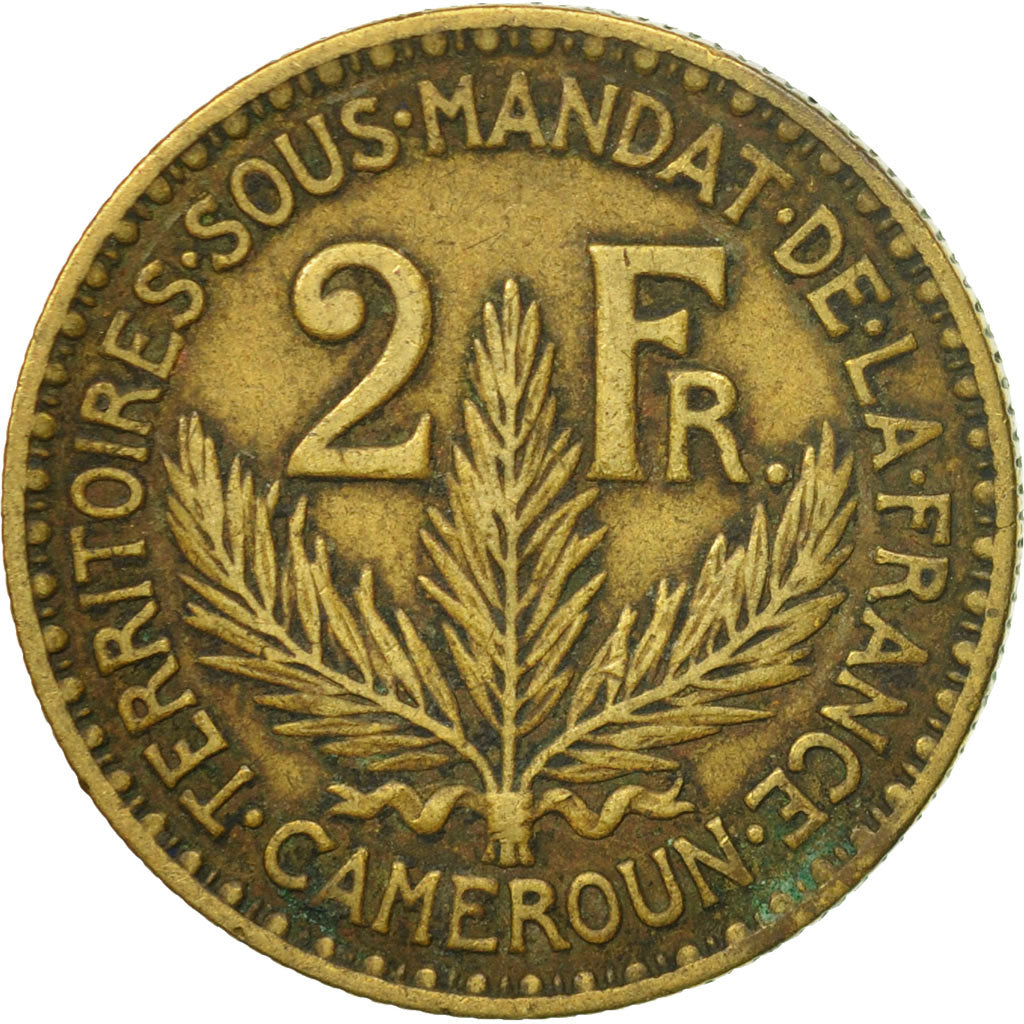 Coin, Cameroon, 2 Francs, 1924, Paris, VF(30-35), Aluminum-Bronze, KM:3
