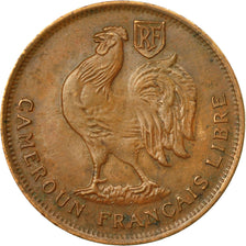 Coin, Cameroon, Franc, 1943, Pretoria, AU(50-53), Bronze, KM:5, Lecompte:16
