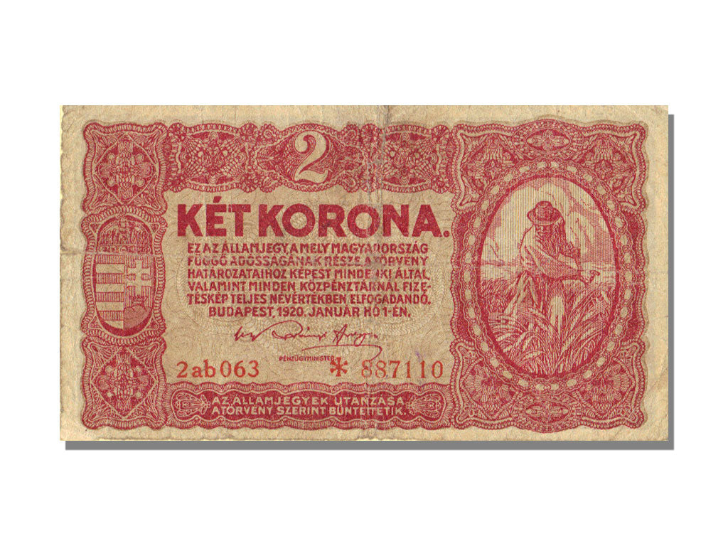 Hungary, 2 Korona, 1920, 1920-01-01, EF(40-45)