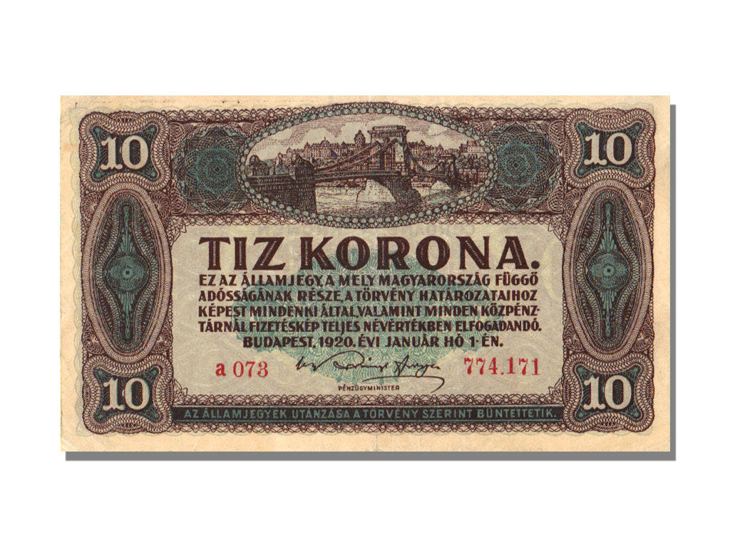 Hungary, 10 Korona, 1920, 1920-01-01, UNC(63)