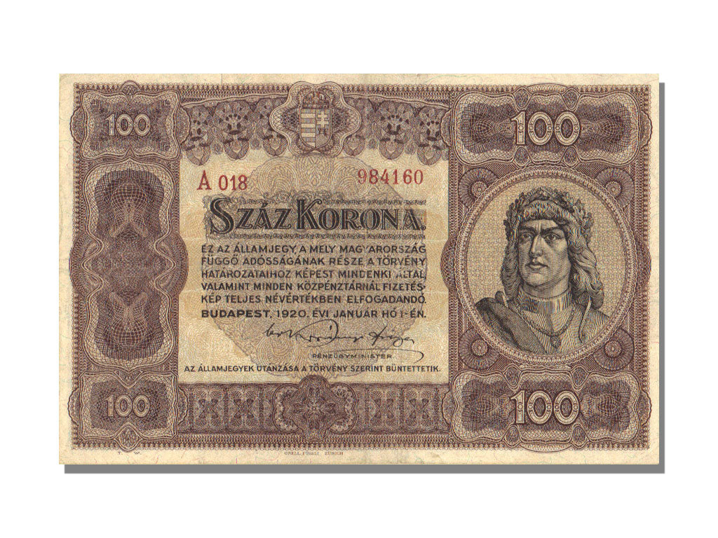 Hungary, 100 Korona, 1920, 1920-01-01, UNC(63)