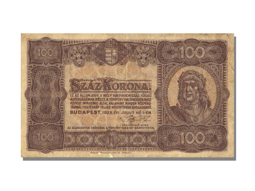 Hungary, 100 Korona, 1923, 1923-07-01, EF(40-45)