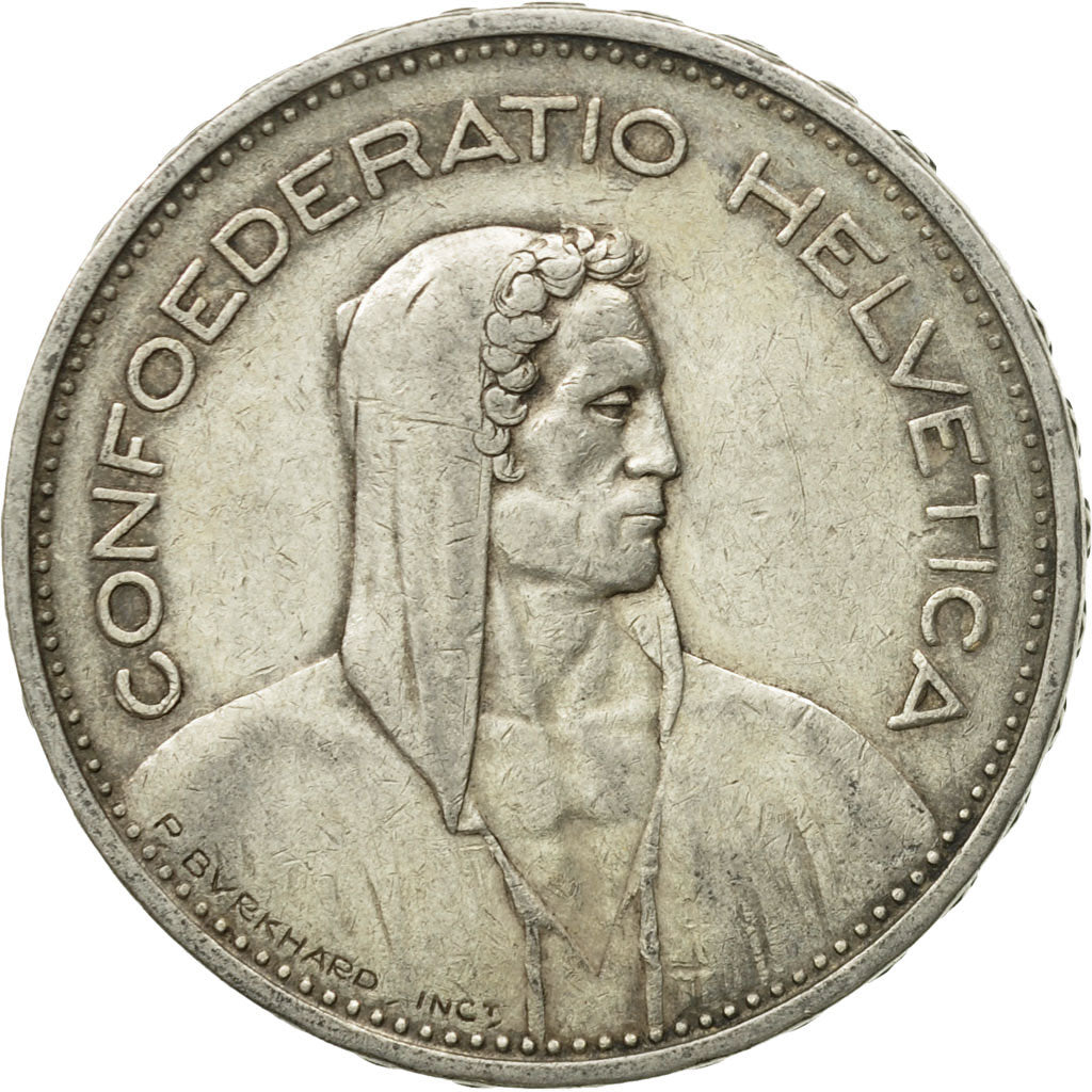 Coin, Switzerland, 5 Francs, 1932, Bern, EF(40-45), Silver, KM:40
