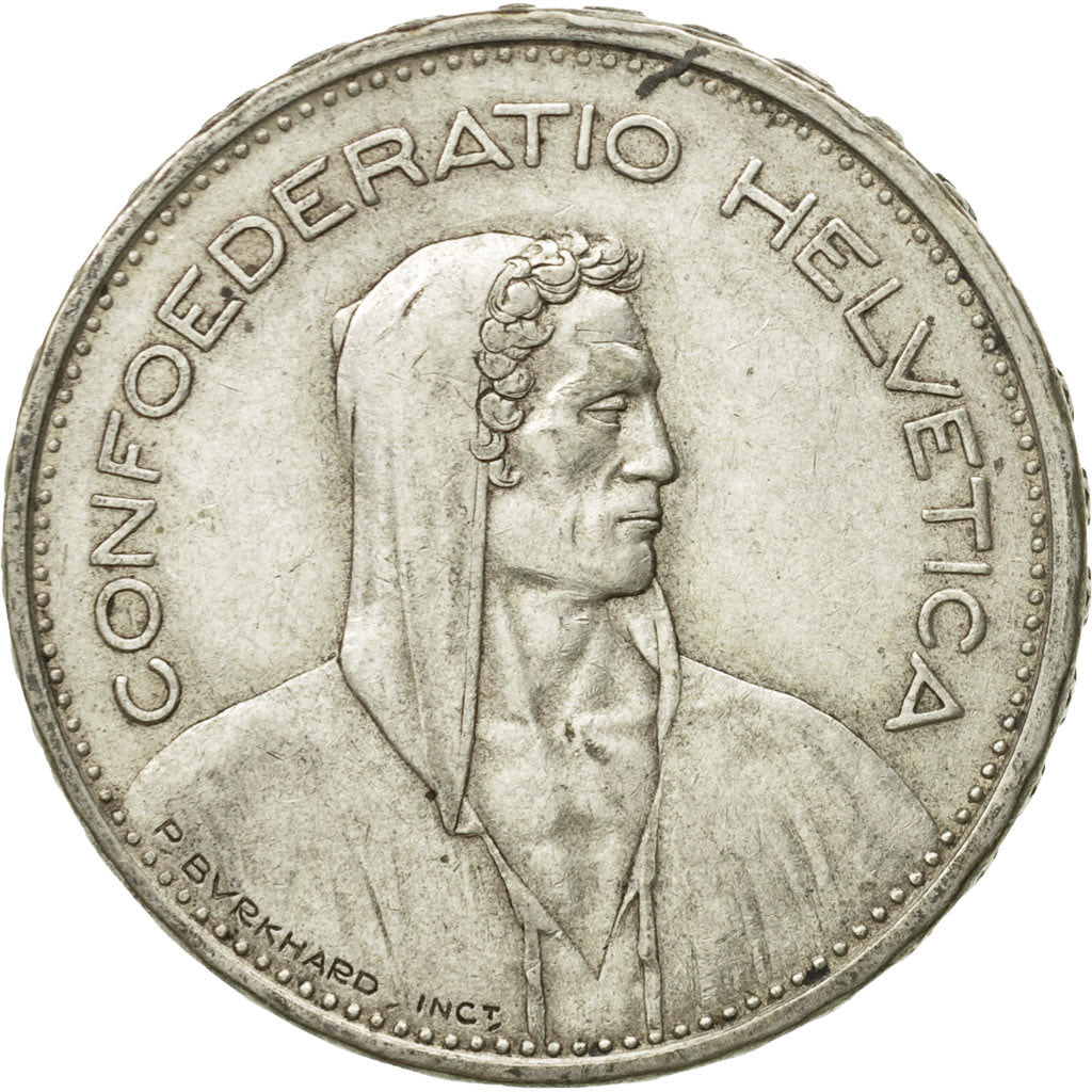 Coin, Switzerland, 5 Francs, 1932, Bern, EF(40-45), Silver, KM:40