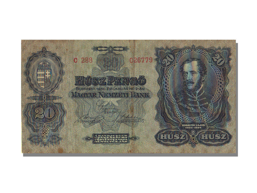 Hungary, 20 Pengö, 1930, 1930-01-02, EF(40-45)