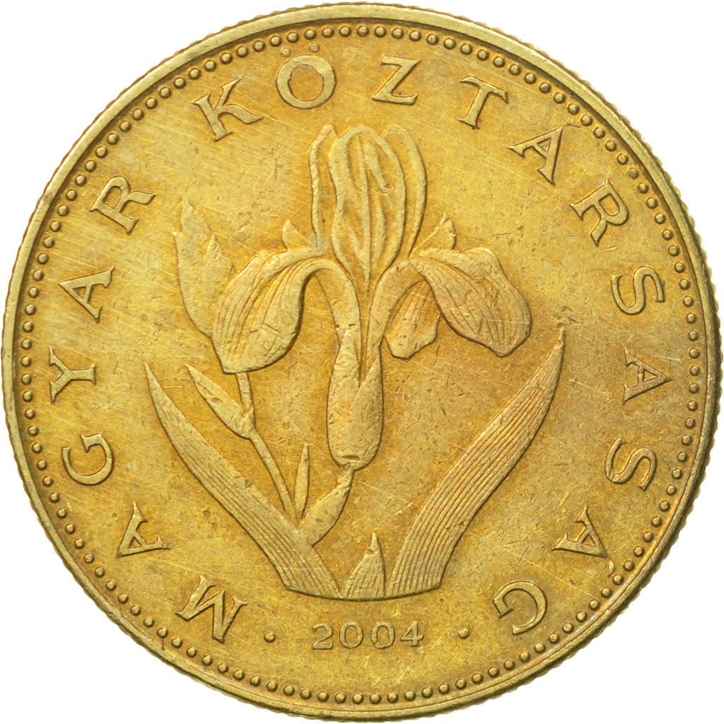 Coin, Hungary, 20 Forint, 2004, Budapest, EF(40-45), Nickel-brass, KM:696
