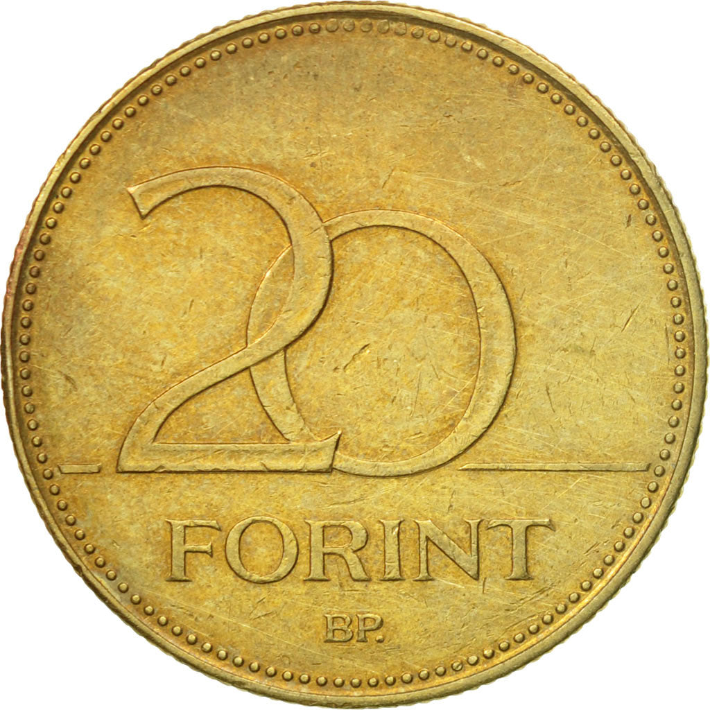 Coin, Hungary, 20 Forint, 2004, Budapest, EF(40-45), Nickel-brass, KM:696