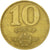 Moneda, Hungría, 10 Forint, 1986, Budapest, BC+, Aluminio - bronce, KM:636