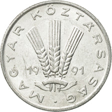 Coin, Hungary, 20 Fillér, 1991, Budapest, AU(55-58), Aluminum, KM:676