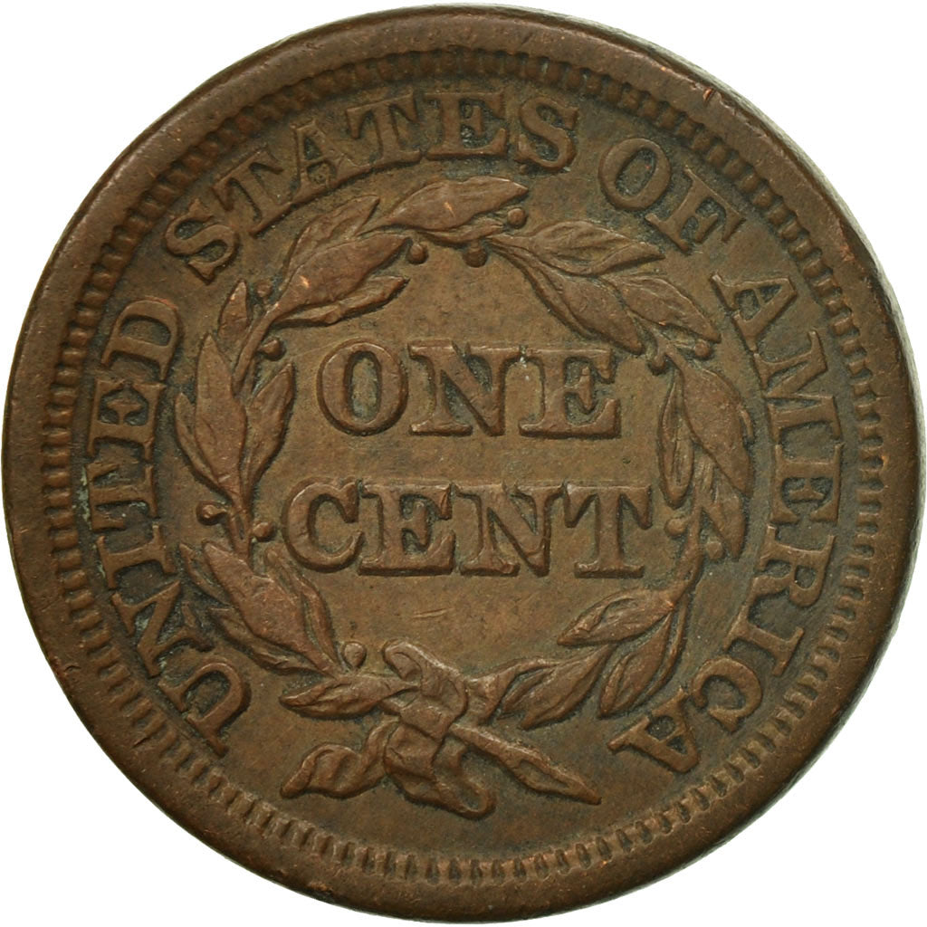 Coin, United States, Braided Hair Cent, Cent, 1848, U.S. Mint, Philadelphia