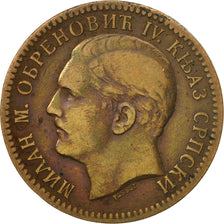 Moneta, Serbia, Milan I, 10 Para, 1879, BB, Bronzo, KM:8