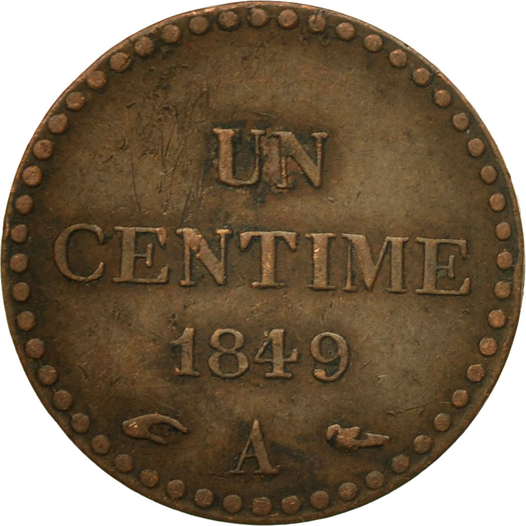 Coin, France, Dupré, Centime, 1849, Paris, EF(40-45), Bronze, KM:754