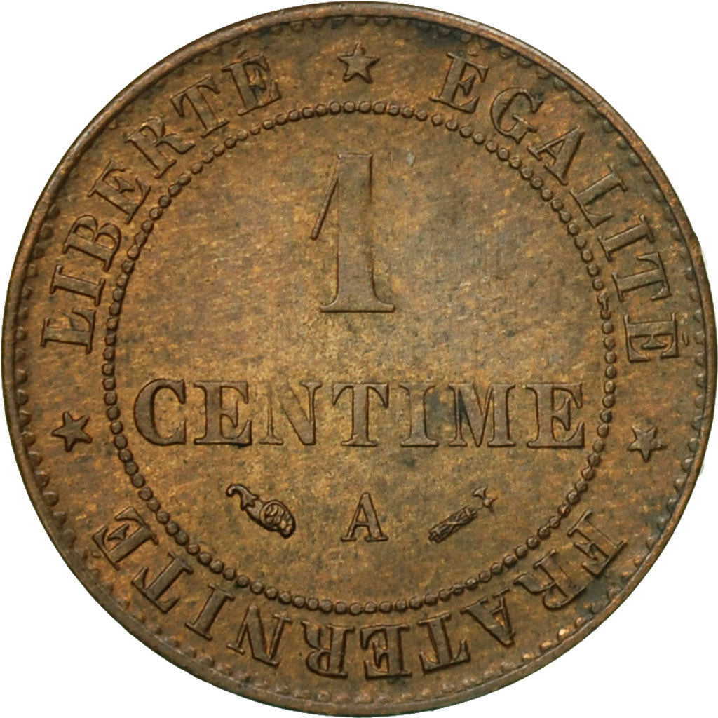 Moneda, Francia, Cérès, Centime, 1882, Paris, SC, Bronce, KM:826.1