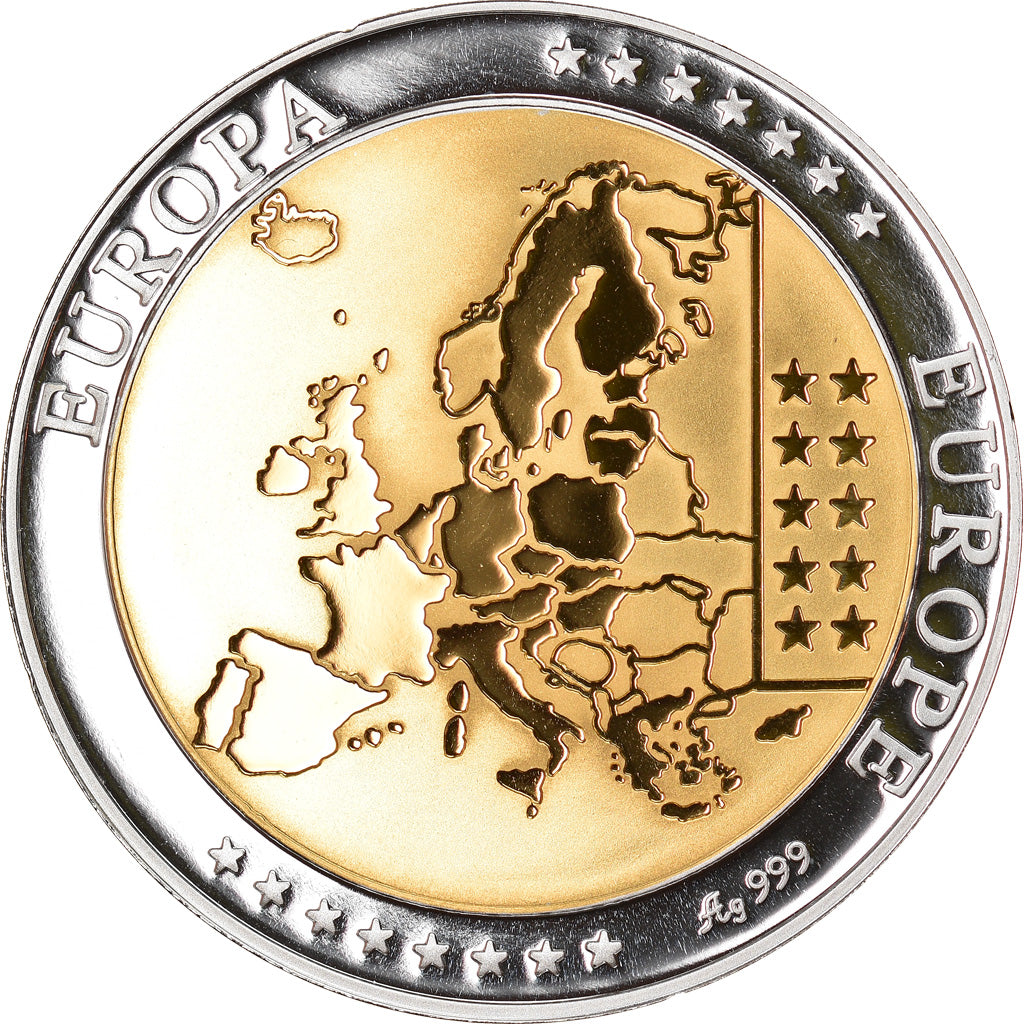 Monaco, Medaille, Europe, Rainier III, FDC, Zilver