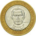 Moneda, República Dominicana, 5 Pesos, 2007, MBC, Bimetálico, KM:89
