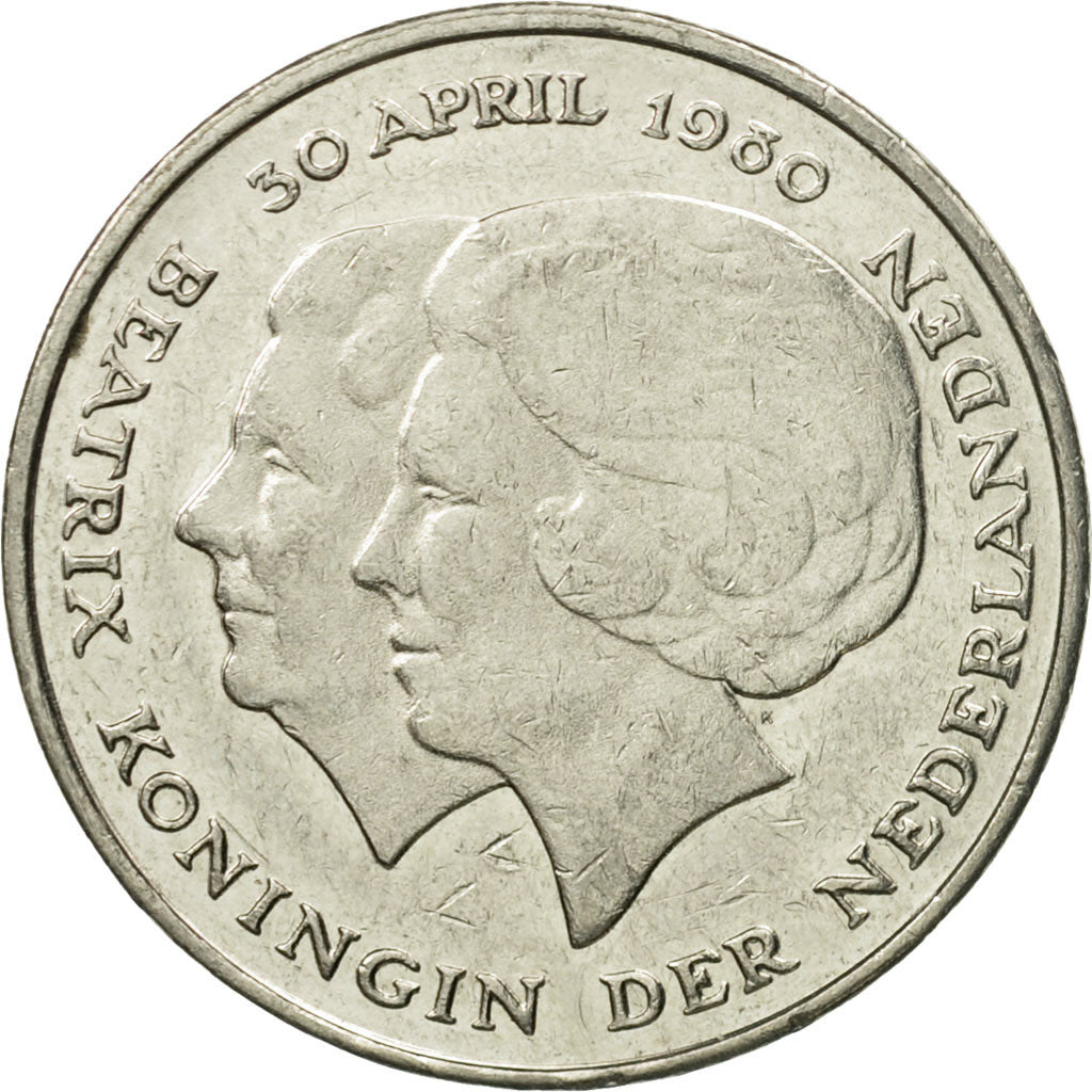 Moneda, Países Bajos, Beatrix, Gulden, 1980, EBC+, Níquel, KM:200