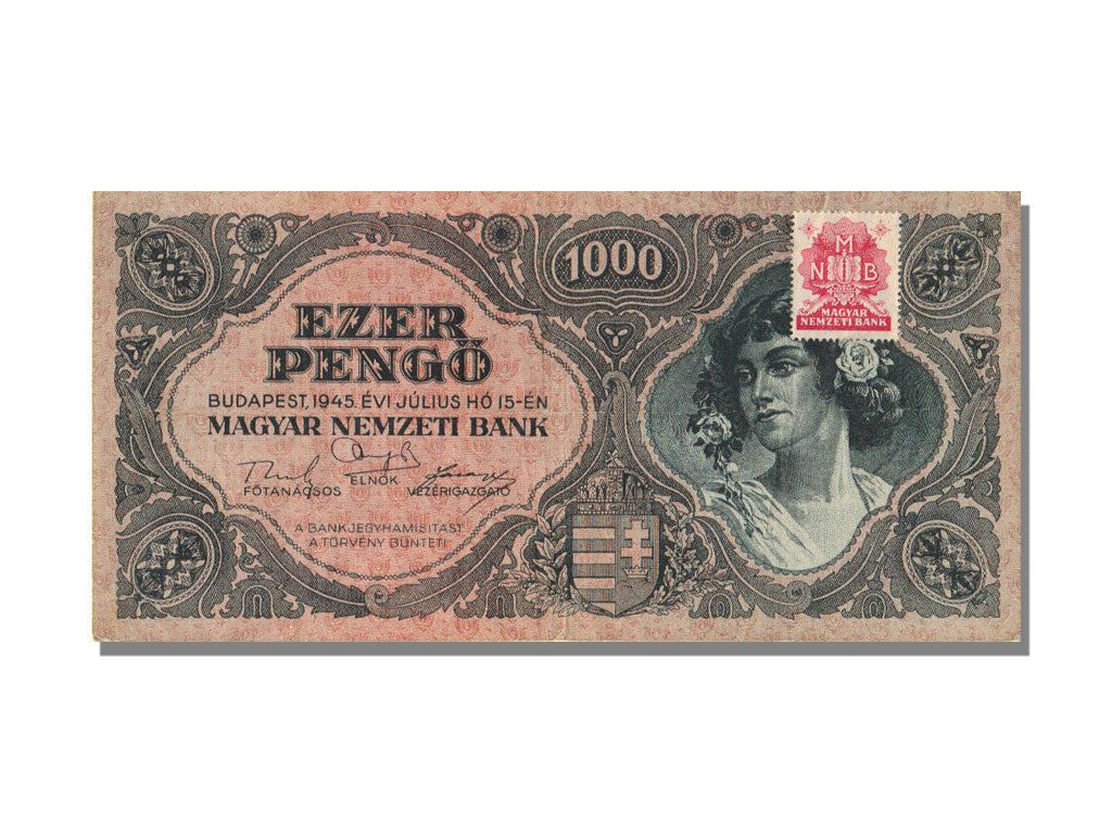 Hungary, 1000 Pengö, 1945, KM #118b, 1945-07-15, UNC(63), F 407