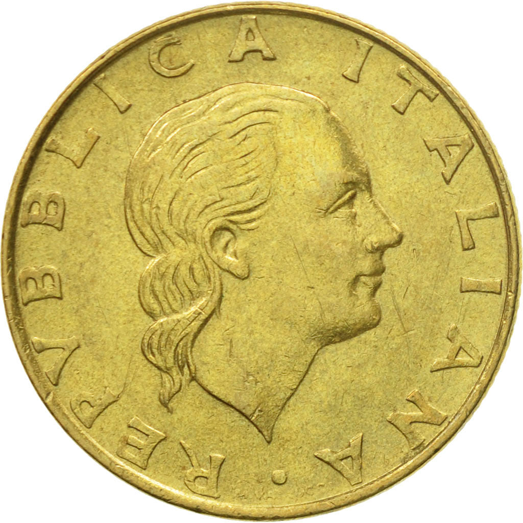 Coin, Italy, 200 Lire, 1987, Rome, EF(40-45), Aluminum-Bronze, KM:105