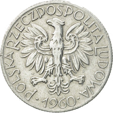 Monnaie, Pologne, 5 Zlotych, 1960, Warsaw, SUP+, Aluminium, KM:47